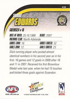 2009 Select AFL Champions #137 Shane Edwards Back